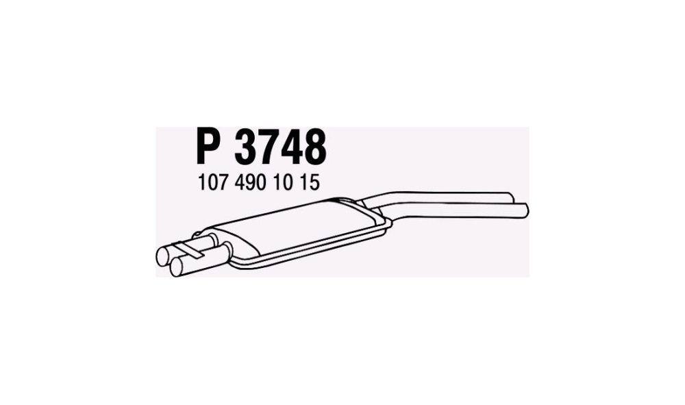 Mittenljuddämpare - P3748 - (Fenno)