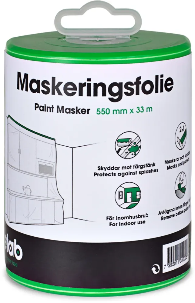 MASKERINGSFOLIE M HÅLLARE 4615 550MMX33M